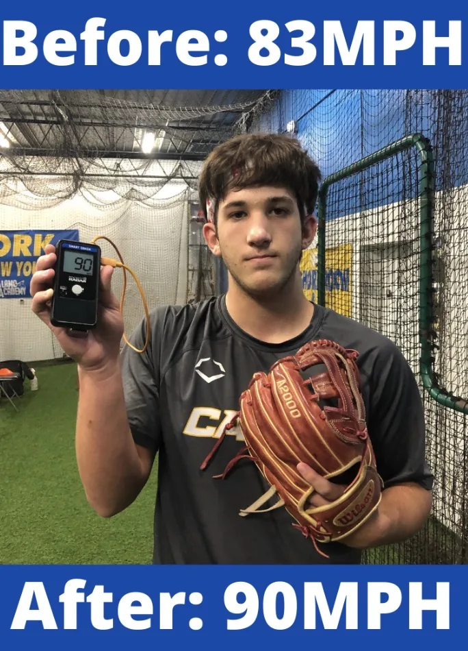 Velocity gain from 83 MPH to 90 MPH