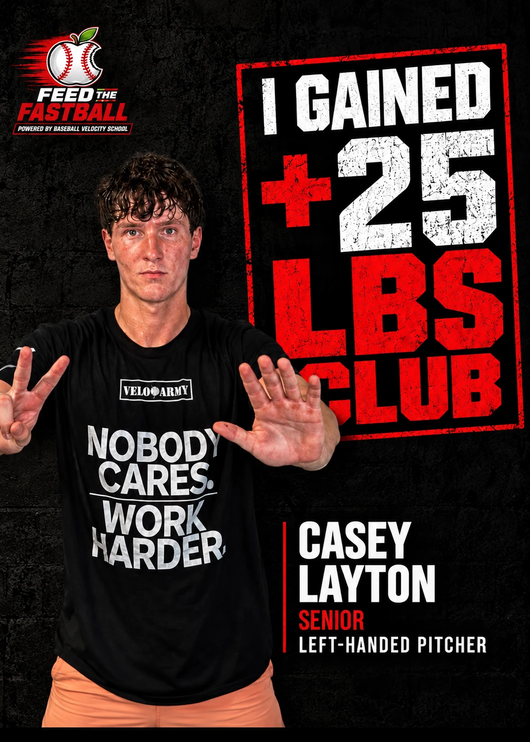 Casey Layton gained 25 pounds