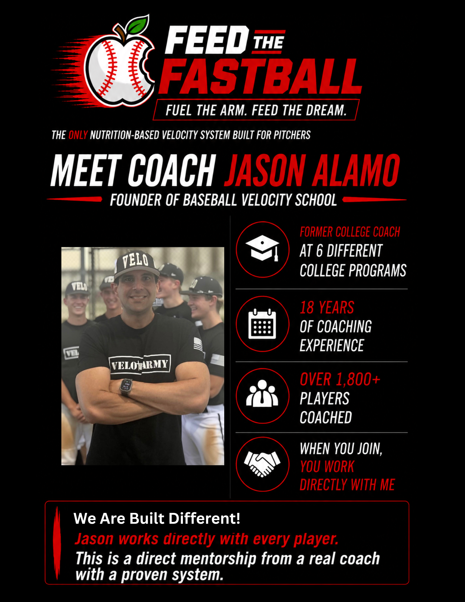 Coach Jason Alamo, founder of Baseball Velocity School